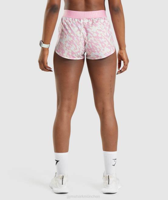rosa Aufdruck Kleidung Gymshark Frauen Trainingsshorts mit lockerer Passform 04P889