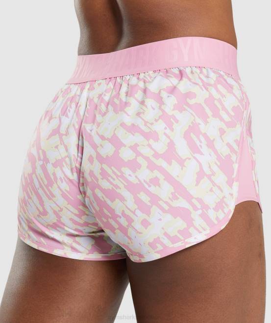 rosa Aufdruck Kleidung Gymshark Frauen Trainingsshorts mit lockerer Passform 04P889