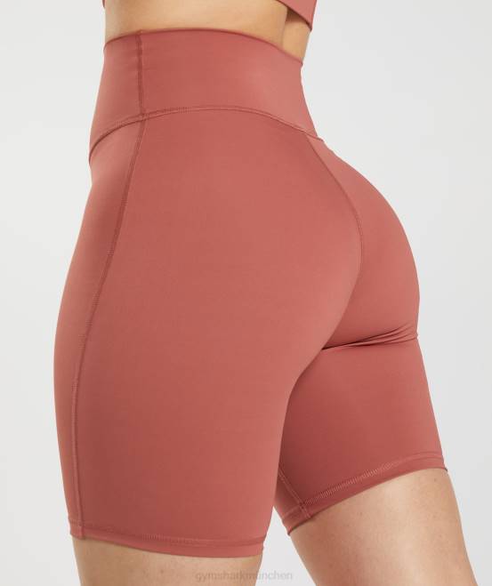 rosabraun Kleidung Gymshark Frauen Elevate-Radhose 04P822