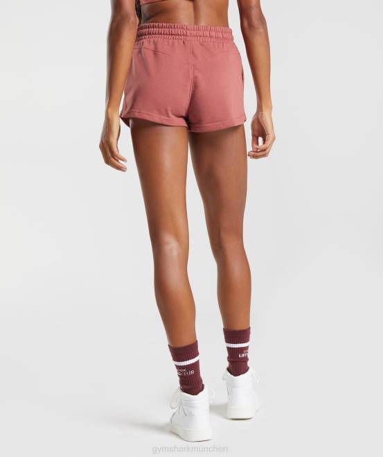 rosabraun Kleidung Gymshark Frauen Social-Club-Shorts 04P886