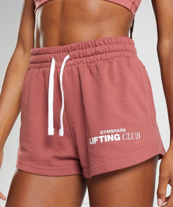 rosabraun Kleidung Gymshark Frauen Social-Club-Shorts 04P886