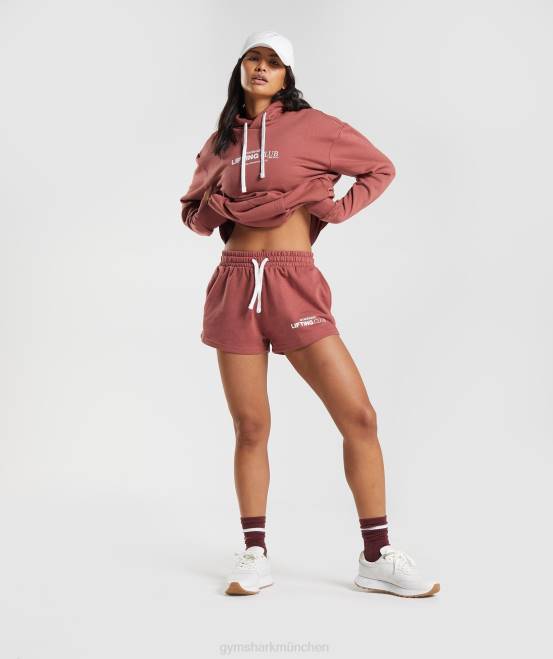 rosabraun Kleidung Gymshark Frauen Social-Club-Shorts 04P886