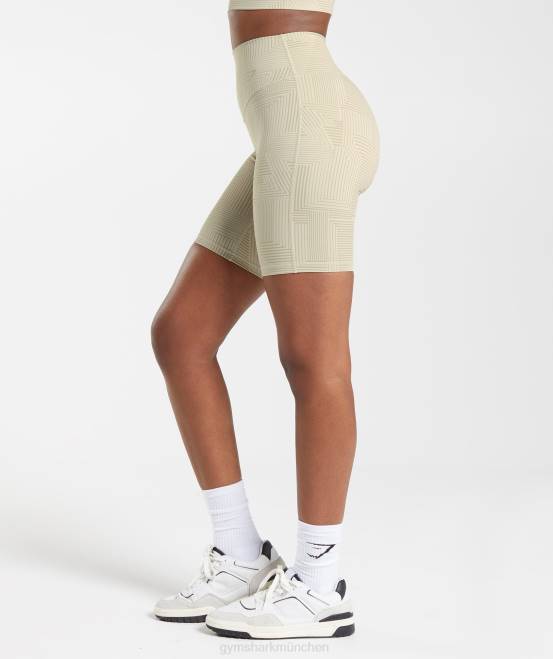 sandbraun Kleidung Gymshark Frauen Elevate-Radhose 04P860