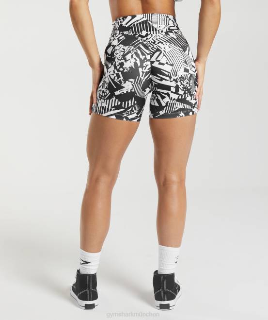 schwarzer Druck Kleidung Gymshark Frauen Enge Original-Shorts von GS Power 04P892