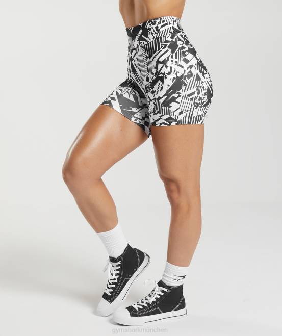 schwarzer Druck Kleidung Gymshark Frauen Enge Original-Shorts von GS Power 04P892