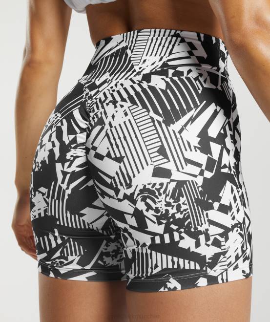 schwarzer Druck Kleidung Gymshark Frauen Enge Original-Shorts von GS Power 04P892
