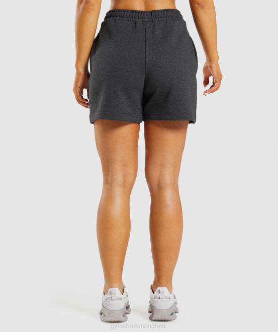 schwarzer Kernmergel Kleidung Gymshark Frauen Ruhetag schwitzt Shorts 04P857