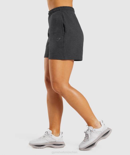 schwarzer Kernmergel Kleidung Gymshark Frauen Ruhetag schwitzt Shorts 04P857