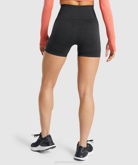 schwarzer Mergel Kleidung Gymshark Frauen Vital Seamless 2.0 Shorts 04P82