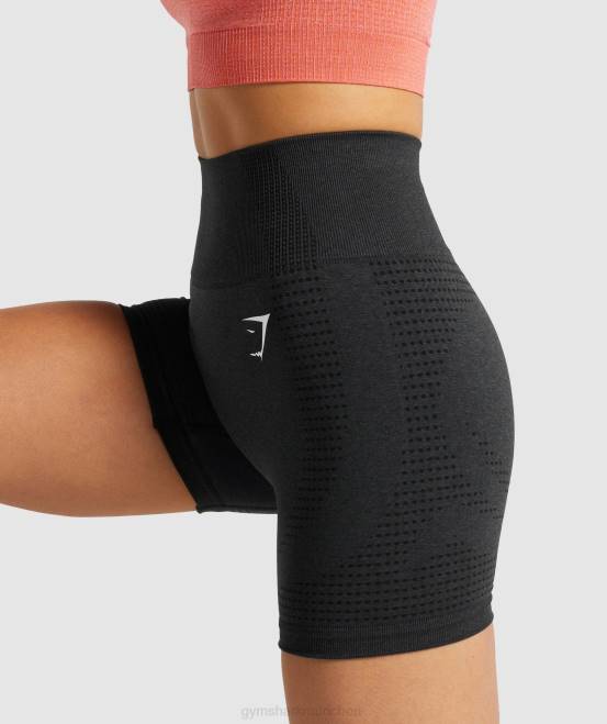schwarzer Mergel Kleidung Gymshark Frauen Vital Seamless 2.0 Shorts 04P82