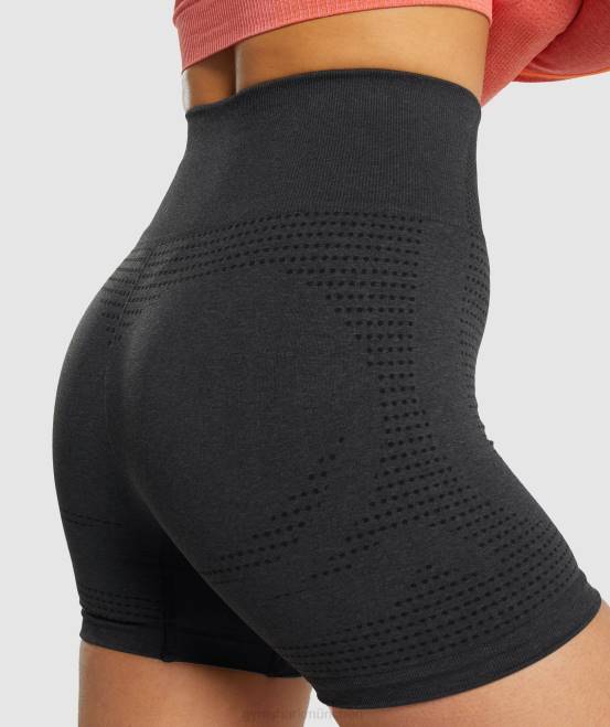 schwarzer Mergel Kleidung Gymshark Frauen Vital Seamless 2.0 Shorts 04P82