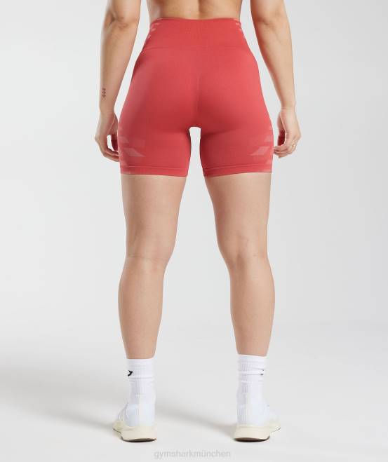 sonnengetrocknetes Rot/Terrakottarosa (ausverkauft) Kleidung Gymshark Frauen grenzenlose Shorts 04P8109