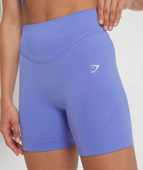 traubenblau Kleidung Gymshark Frauen Nahtlose Sweat-Shorts 04P817