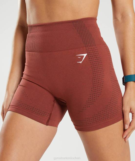 ziegelroter Mergel Kleidung Gymshark Frauen Vital Seamless 2.0 Shorts 04P813