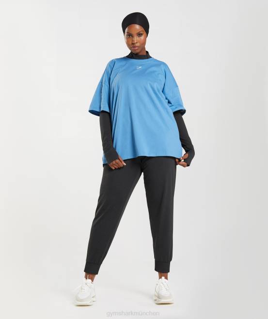 schwarzer Mergel Kleidung Gymshark Frauen Vital Seamless 2.0 Midi-Top mit hohem Halsausschnitt 04P8438
