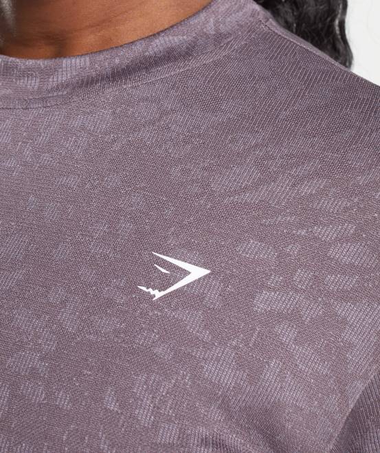 wild | Moschusflieder Kleidung Gymshark Frauen Adapt Animal nahtloses Langarm-Top 04P8472