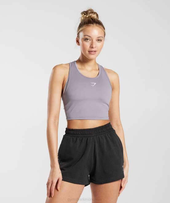 Schieferlavendel Kleidung Gymshark Frauen Fraktionserntetank 04P8506