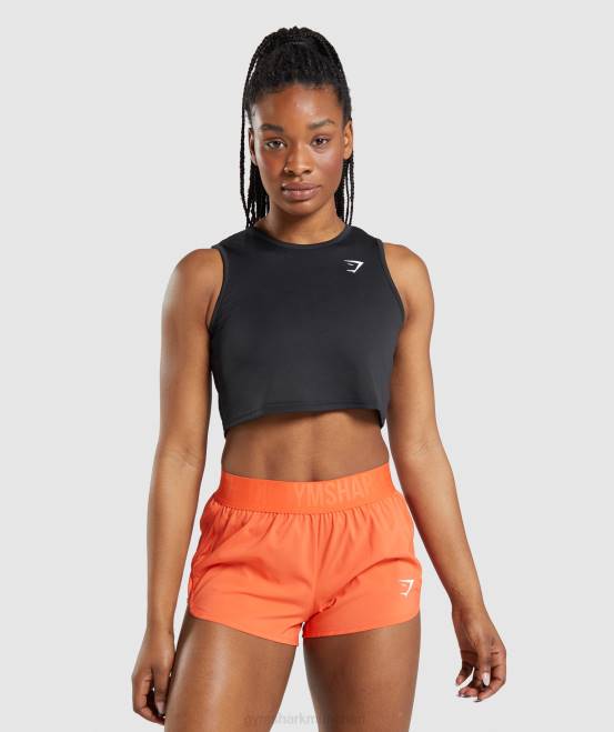 Schwarz Kleidung Gymshark Frauen Trainings-Pflanzentank 04P8421