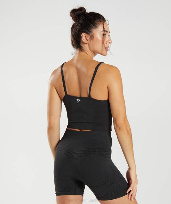 schwarzer Mergel Kleidung Gymshark Frauen Vital Seamless 2.0 Midi Tank 04P8419