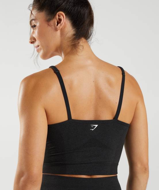 schwarzer Mergel Kleidung Gymshark Frauen Vital Seamless 2.0 Midi Tank 04P8419