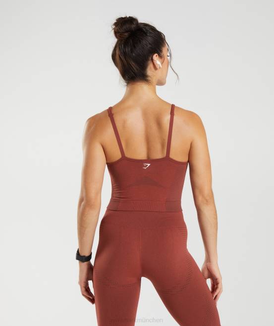 ziegelroter Mergel Kleidung Gymshark Frauen Vital Seamless 2.0 Midi Tank 04P8485