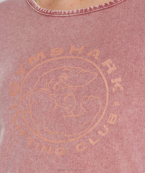 Terrakottarosa/Acid-Waschung Kleidung Gymshark Frauen Legacy-Crop-Top 04P8502