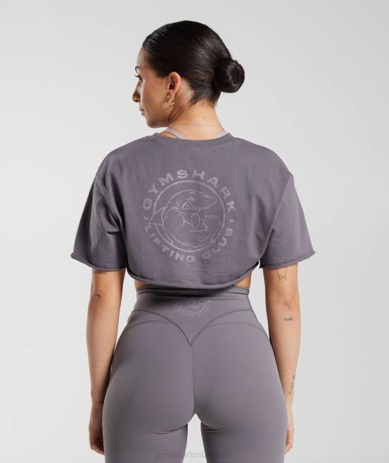 Titangrau (ausverkauft) Kleidung Gymshark Frauen Legacy-Achselzucken-Top 04P8494