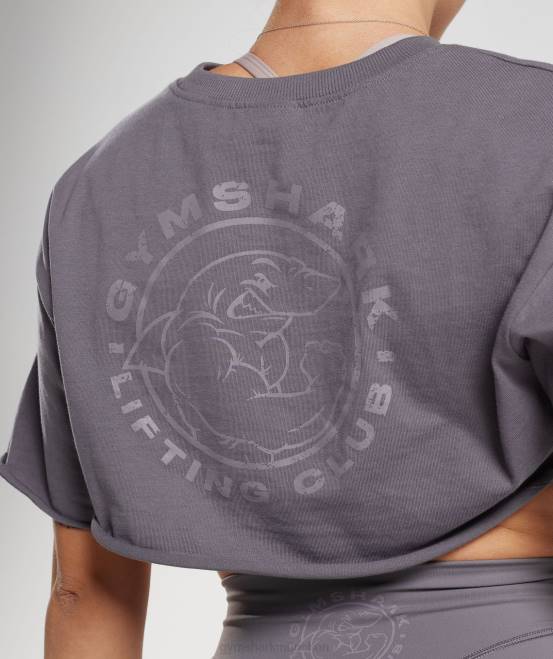 Titangrau (ausverkauft) Kleidung Gymshark Frauen Legacy-Achselzucken-Top 04P8494
