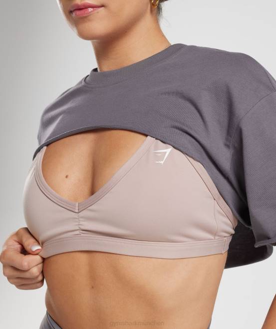 Titangrau (ausverkauft) Kleidung Gymshark Frauen Legacy-Achselzucken-Top 04P8494