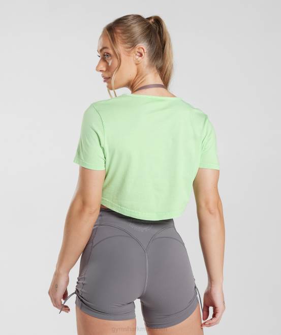 frisches Mintgrün/Acid-Waschung Kleidung Gymshark Frauen Legacy-Crop-Top 04P8503
