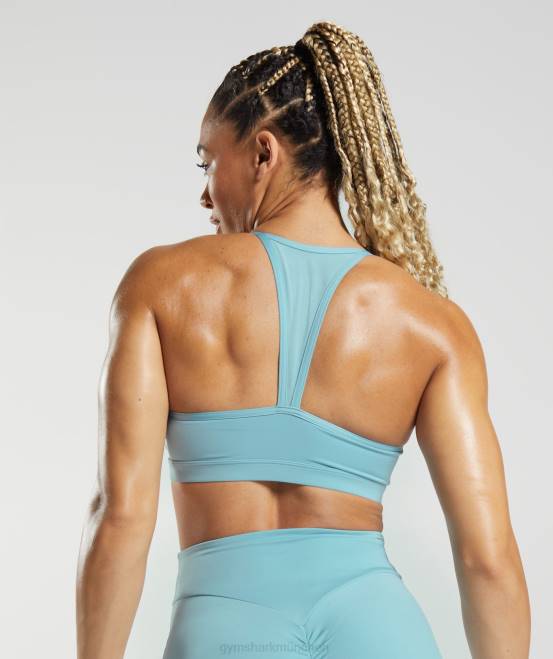 Eisbergblau Kleidung Gymshark Frauen GS Power Sport-BH 04P8154