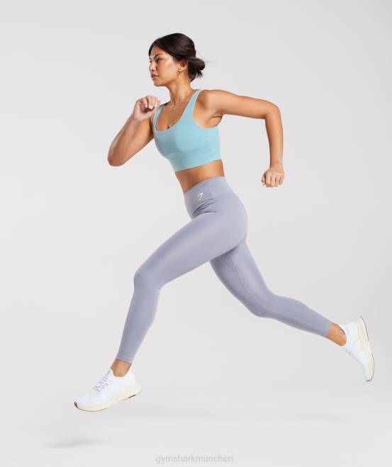 Eisbergblau Kleidung Gymshark Frauen Langer Sport-BH 04P8153