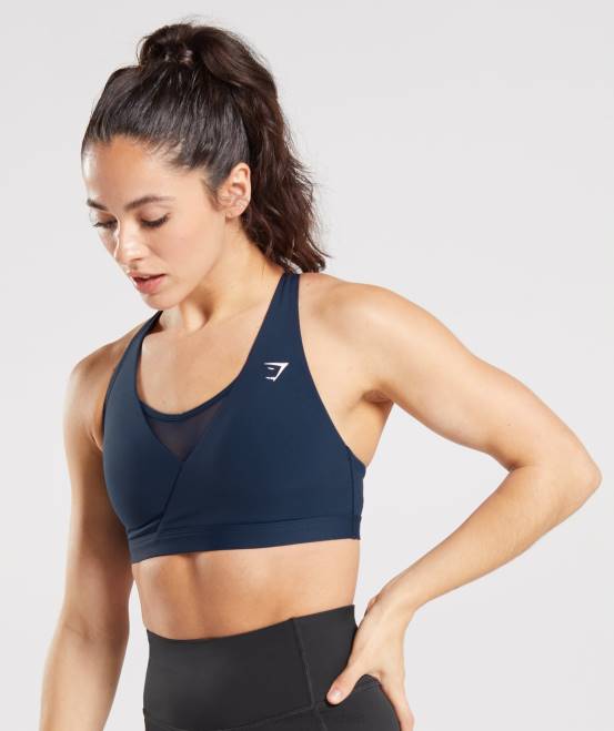 Marine Kleidung Gymshark Frauen Crossover-Sport-BH 04P8155