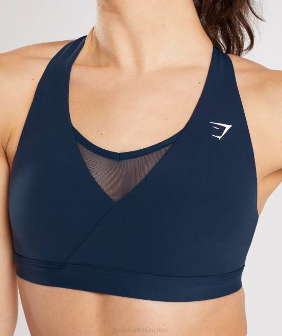 Marine Kleidung Gymshark Frauen Crossover-Sport-BH 04P8155