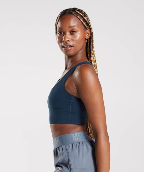 Marine Kleidung Gymshark Frauen Langer Sport-BH 04P8131