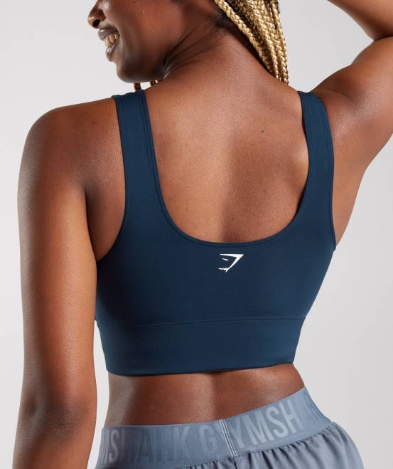 Marine Kleidung Gymshark Frauen Langer Sport-BH 04P8131