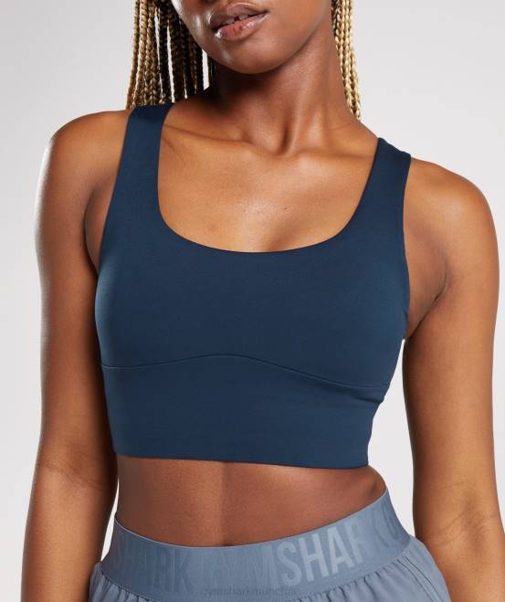 Marine Kleidung Gymshark Frauen Langer Sport-BH 04P8131