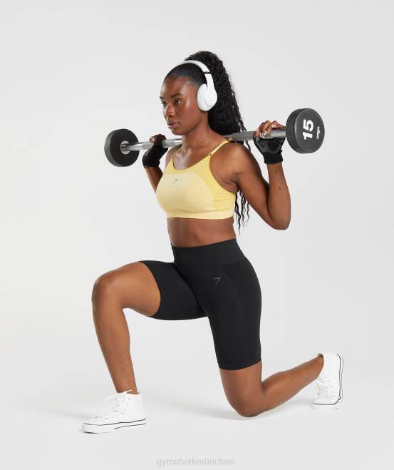 Medaillon gelb/weiß meliert Kleidung Gymshark Frauen Flex-Sport-BH mit Trägern 04P8181