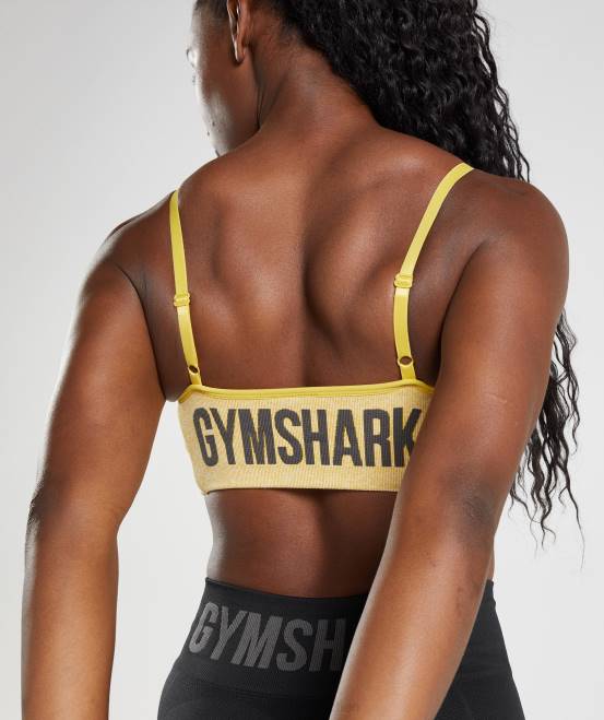 Medaillon gelb/weiß meliert Kleidung Gymshark Frauen Flex-Sport-BH mit Trägern 04P8181