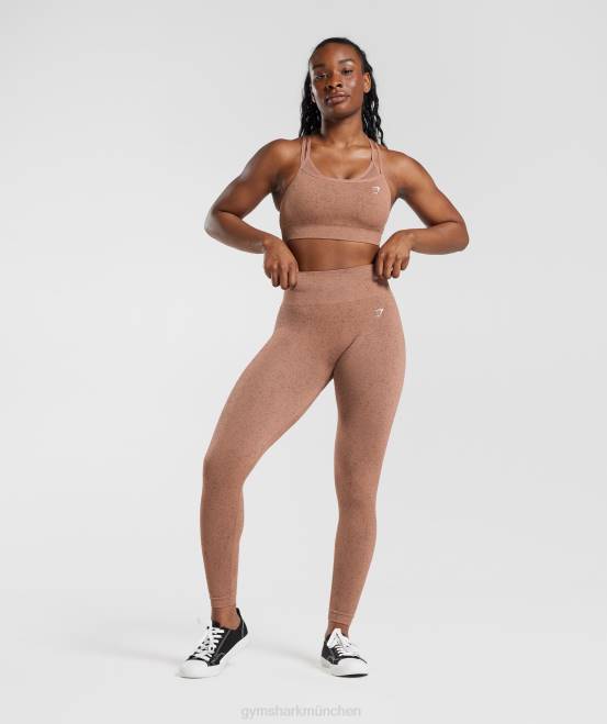 Sandsteinbraun Kleidung Gymshark Frauen Adapt Fleck nahtloser Sport-BH 04P8183
