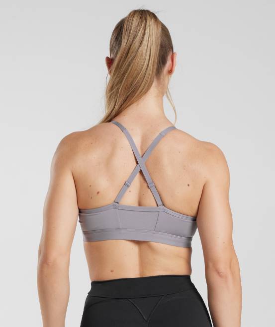 Schieferlavendel Kleidung Gymshark Frauen geraffter Sport-BH 04P8124