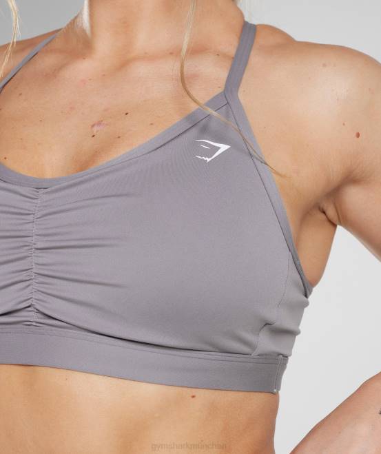 Schieferlavendel Kleidung Gymshark Frauen geraffter Sport-BH 04P8124