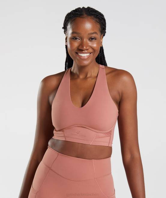Schlucht rot Kleidung Gymshark Frauen Whitney Longline-BH 04P8201