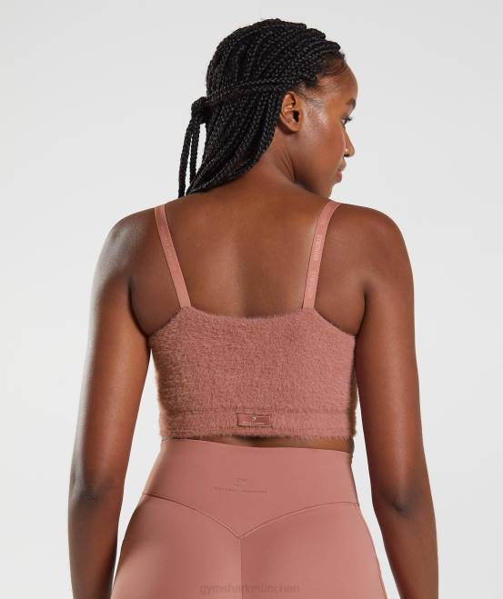 Schlucht rot Kleidung Gymshark Frauen Whitney Wimpernstrick-Bandeau 04P8166