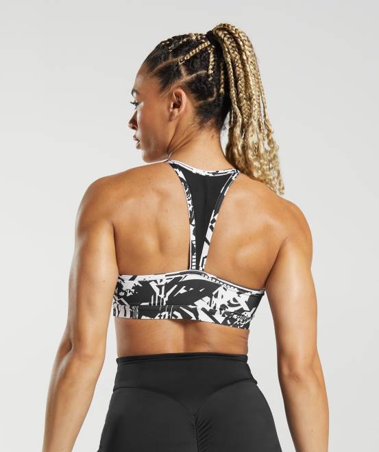 Schwarz Kleidung Gymshark Frauen GS Power Sport-BH 04P8158