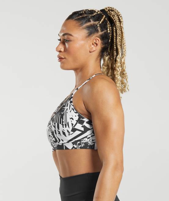 Schwarz Kleidung Gymshark Frauen GS Power Sport-BH 04P8158