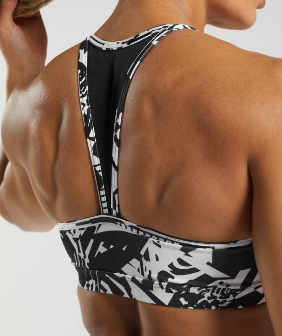 Schwarz Kleidung Gymshark Frauen GS Power Sport-BH 04P8158