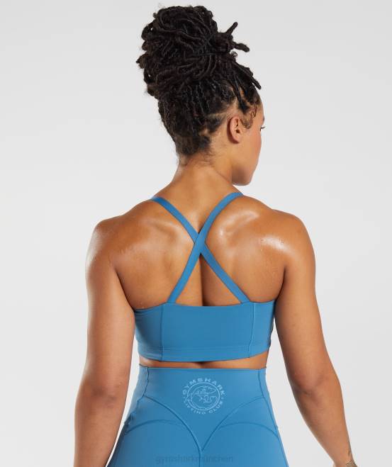 Seeuferblau Kleidung Gymshark Frauen Legacy-Sport-BH 04P8200
