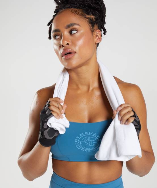 Seeuferblau Kleidung Gymshark Frauen Legacy-Sport-BH 04P8200
