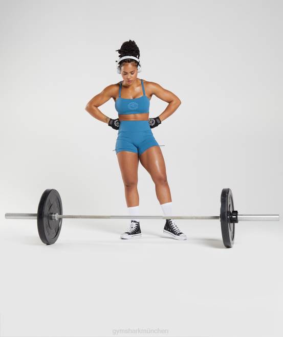 Seeuferblau Kleidung Gymshark Frauen Legacy-Sport-BH 04P8200
